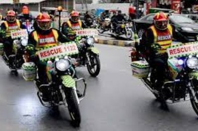 Motorbike ambulance service launched in Peshawar by Rescue 1122